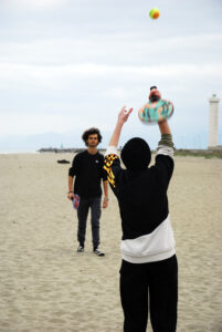 beach tennis sulla spiaggia di Viareggio