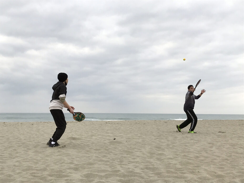 beach tennis sulla spiaggia di Viareggio